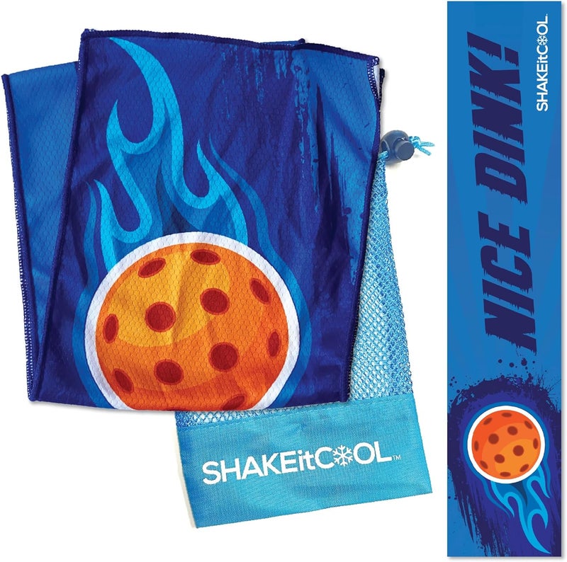 SHAKEitCOOL Original Cooling Towel – Be Cool in Style - Heat Relief, Soft, Lightweight, Sun Protection, Easy Clean - Perfect for Biking, Running, Yoga, Gym, Gardening - Pickleball - Image 1